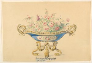 図面、ジャーディニエールのデザイン、ca。 1855